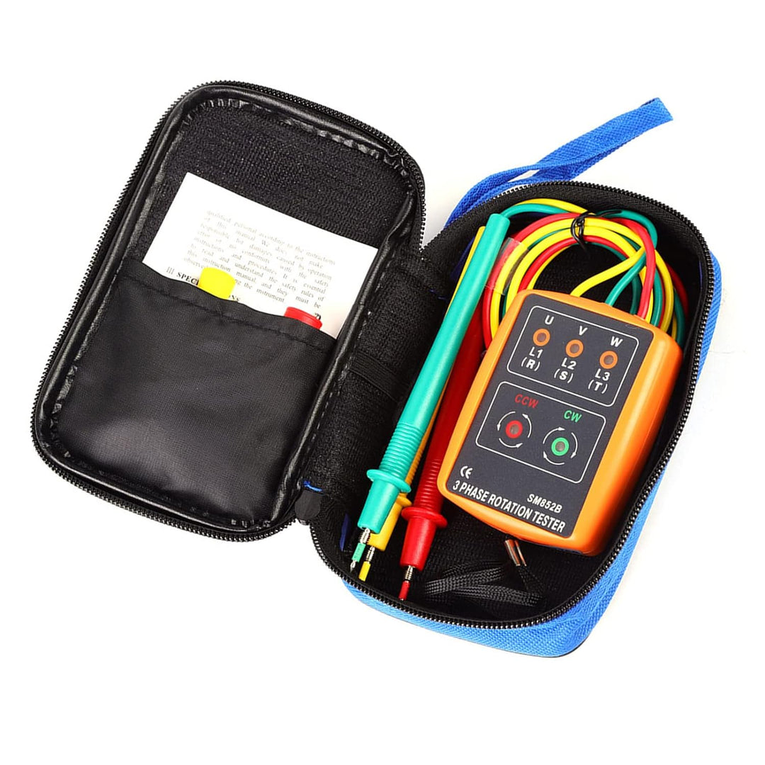 Oumefar 3 Phasen 60V bis 600V AC Sequenz Reihenfolge Anwesenheit Rotation Checker Indikator Detektor