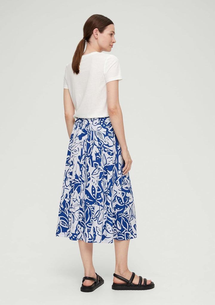 s.Oliver Damen Midi Rock Midi Rock 32 Blau 56a0, 32 Blau 56a0