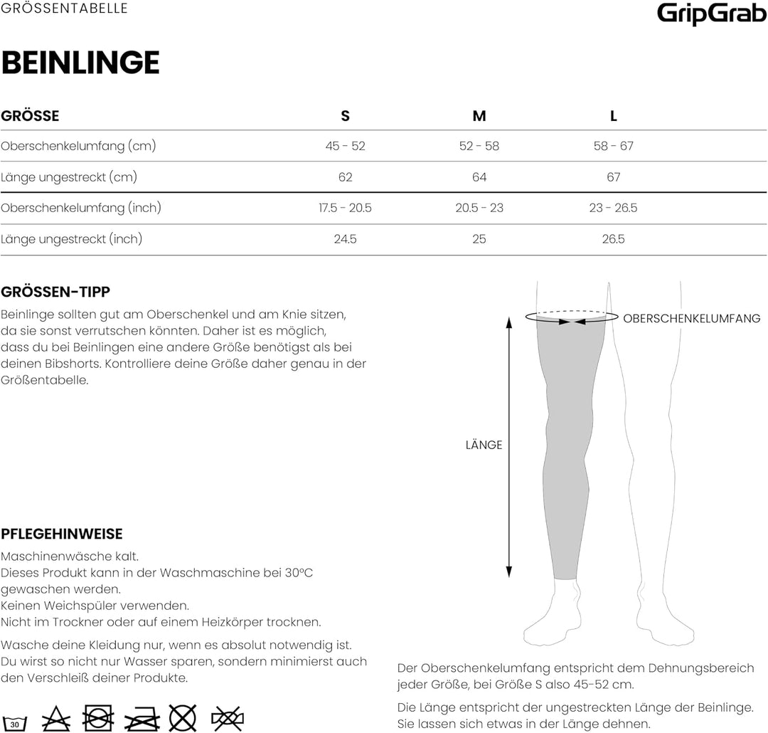 GripGrab Leg Warmers Light Fahrrad Übergangs Beinlinge Leichte Dünne Rutschfeste Rennrad MTB Gravel