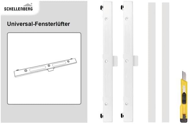 Schellenberg 46601 Universal-Fensterlüfter Passivlüftung für den Fensterflügel, Starterset/Doppelpac