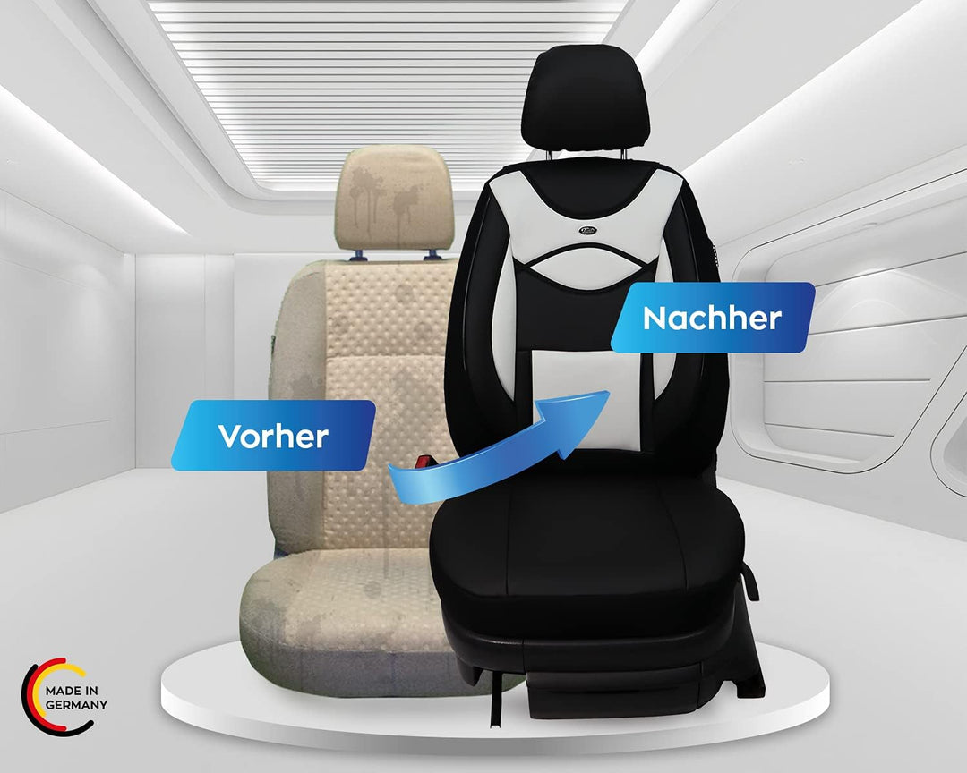 BREMER SITZBEZÜGE Mass Auto Kunstleder Schonbezüge kompatibel mit Mitsubishi Eclipse Cross Fahrer &amp;