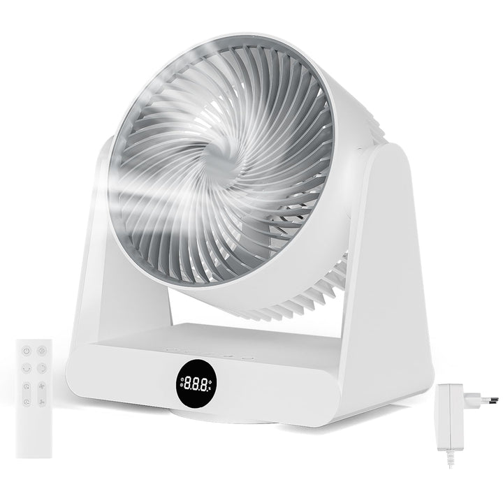 Dreamhigh® Leiser Ventilator mit Fernbedienung, 12-Geschwindigstufe 12H Timer, 90° Auto oszillierend