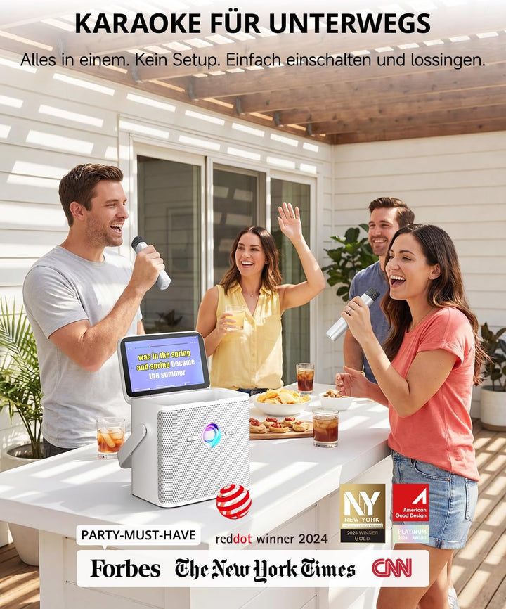 Ikarao Karaoke-Maschine für Erwachsene Kinder, mit Songtext-Display, WiFi-Verbindung zu YouTube &amp; Ka