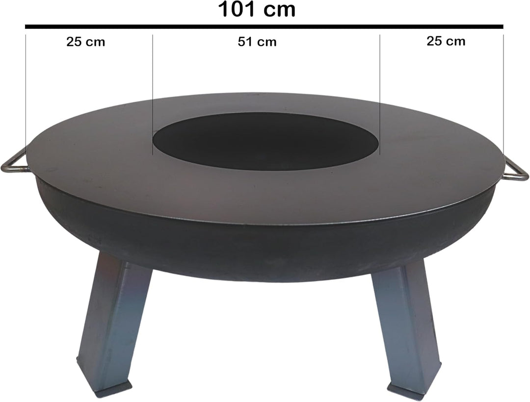 Plancha Ø 100 cm Feuerring Feuerplatte Grillring für Feuerschale oder Feuertonne - Grillplatte aus S