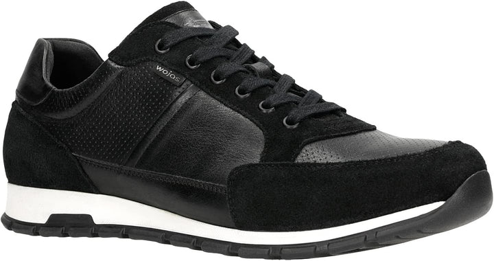 WOJAS - Herren Sneakers I Leder I Weiches Innenfutter I Dunkelblaue Akzente I Praktisch und Bequem I