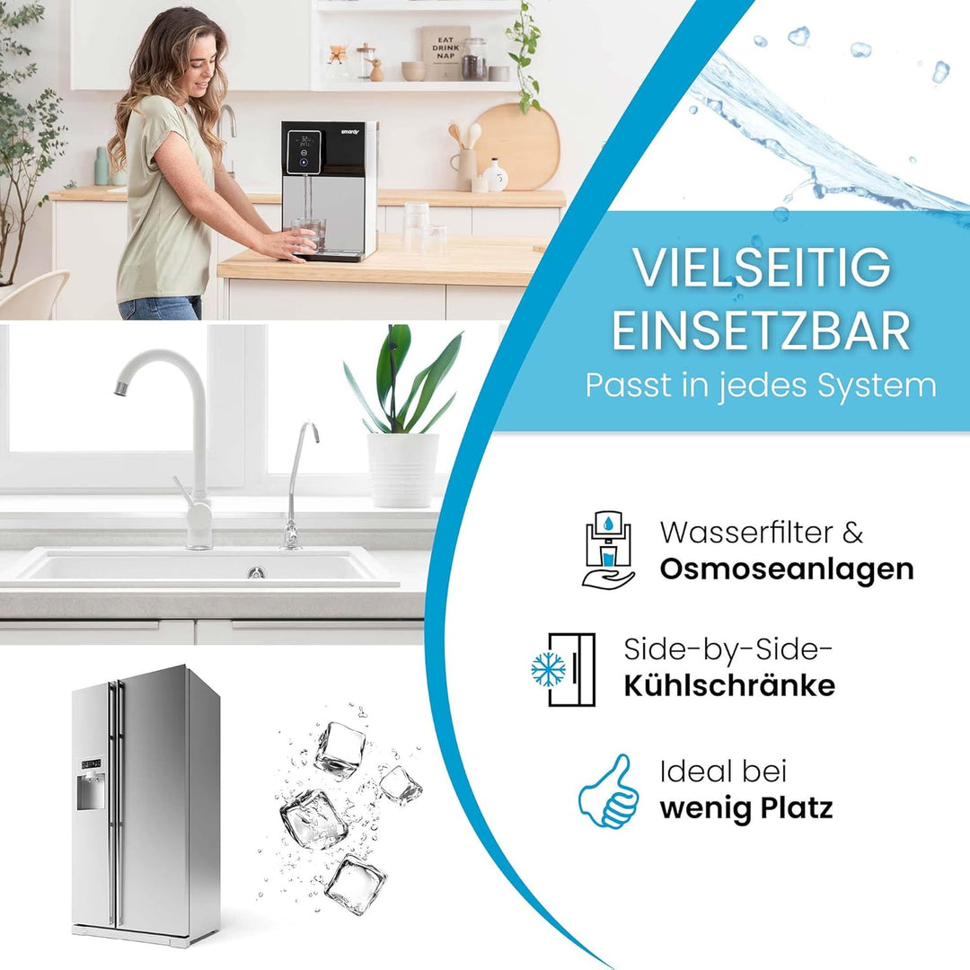 smardy ZO006 15m Universal Side by Side Kühlschrank komplett Anschluss-Set inkl. Geräteschutz - Kühl