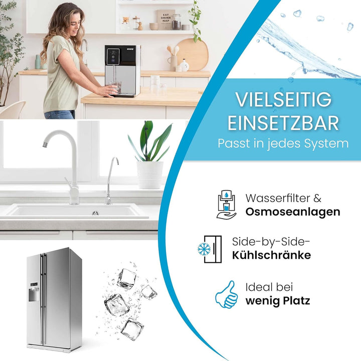 smardy ZO006 15m Universal Side by Side Kühlschrank komplett Anschluss-Set inkl. Geräteschutz - Kühl