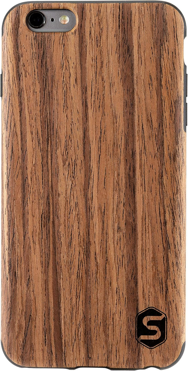 Sebastian Sturm Handyhülle Maxi | Hergestellt aus echtem Holz Padouk in Einer TPU-Hülle | Kompatibel