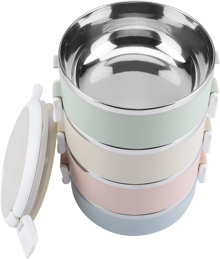 Thermobehälter Isolierbehälter, Thermoisolierte Lunchbox aus Edelstahl, Stapelbare Lunchbox, Tragbar