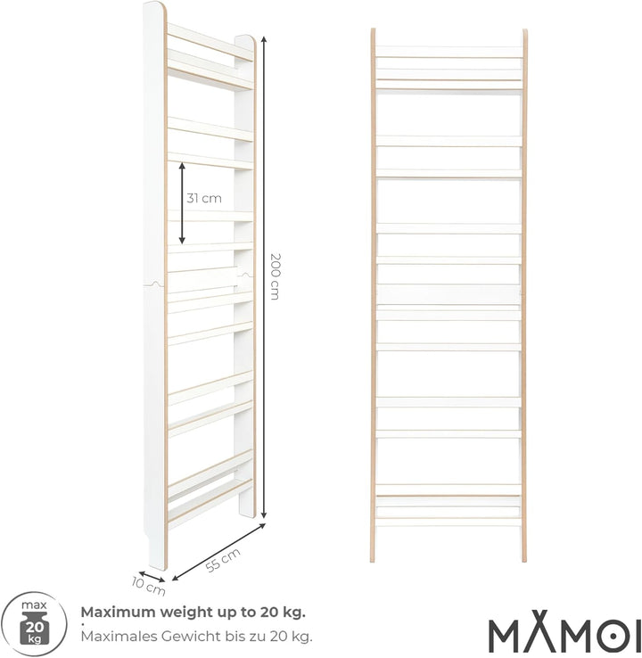 MAMOI® Kinderbücherregal aus Holzwerkstoff – Bücherkiste, Kinderbücherregal, Bücherregal für Kinderz