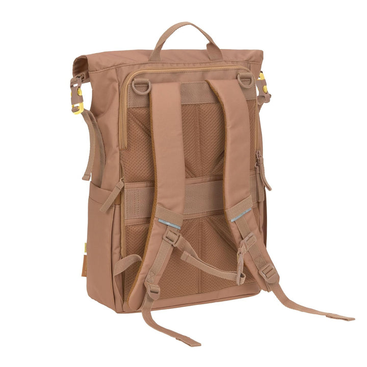 LÄSSIG Baby Wickelrucksack Wickeltasche Rucksack mit Wickelunterlage, Kinderwagenbefestigung, Flasch