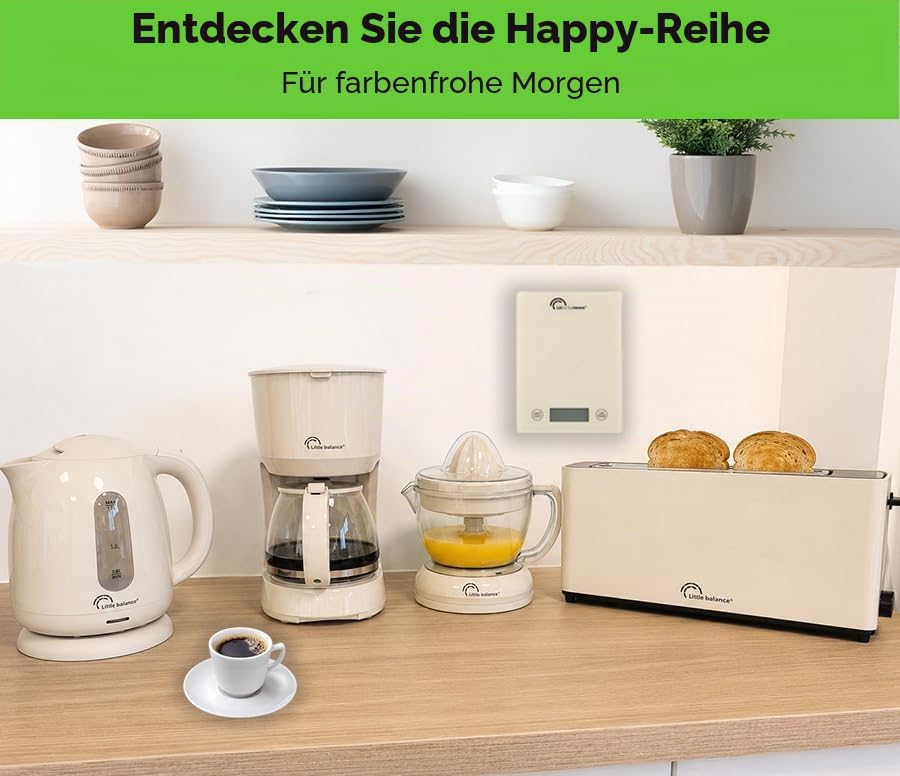LITTLE BALANCE 8829 Happy Toast, Toaster, 1 langer Schlitz, 1 Baguettescheibe, Thermostat mit 7 Posi