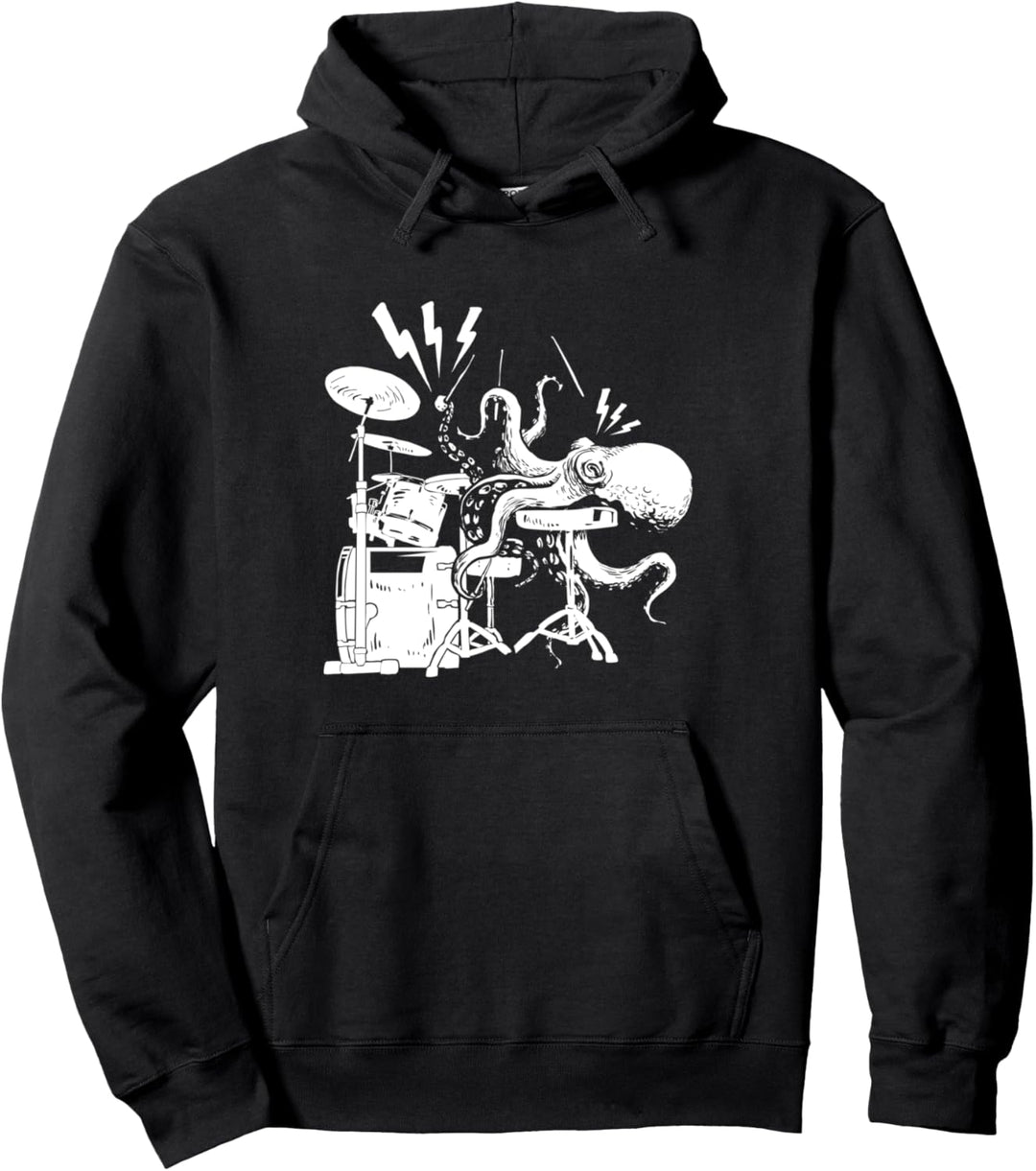 Oktopus am Schlagzeug Geschenk für Schlagzeuger Pullover Hoodie