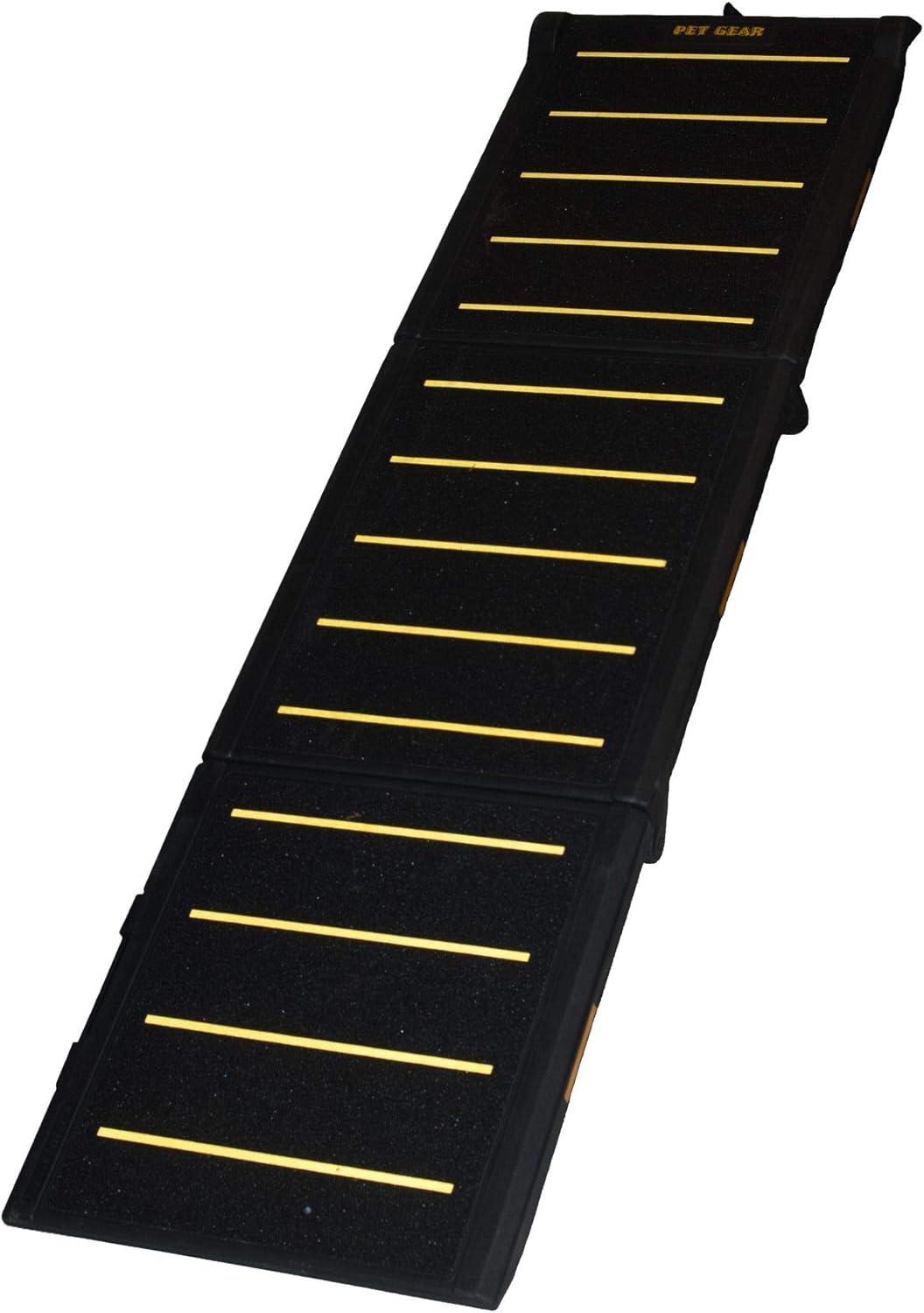 Pet Gear PG9300RF Travel Lite dreifach faltbare reflektierende Rampe, schwarz/gelb, X-Gross Black/Ye