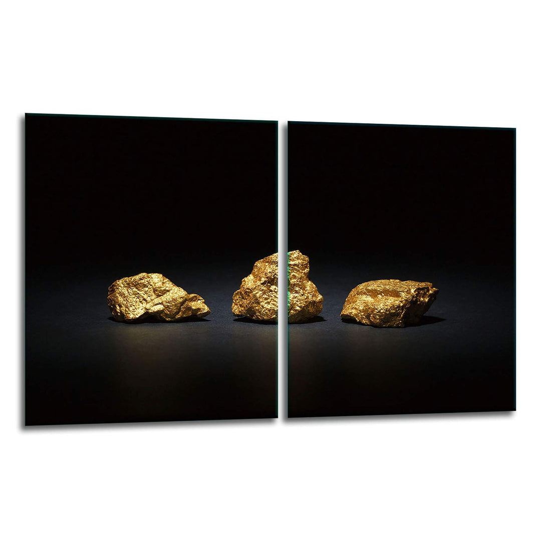 TMK | Herdabdeckplatten Set 2x40x52 cm Ceranfeld Abdeckung Glas Spritzschutz Abdeckplatte Glasplatte