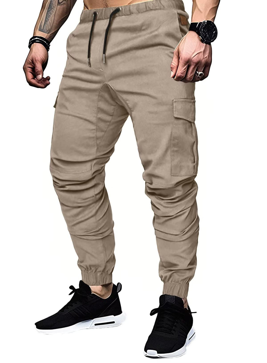 Elegancity Cargohose Herren Chino Hose mit 6 Taschen Cargo Hose Stretch Jogginghose für Männer mit B