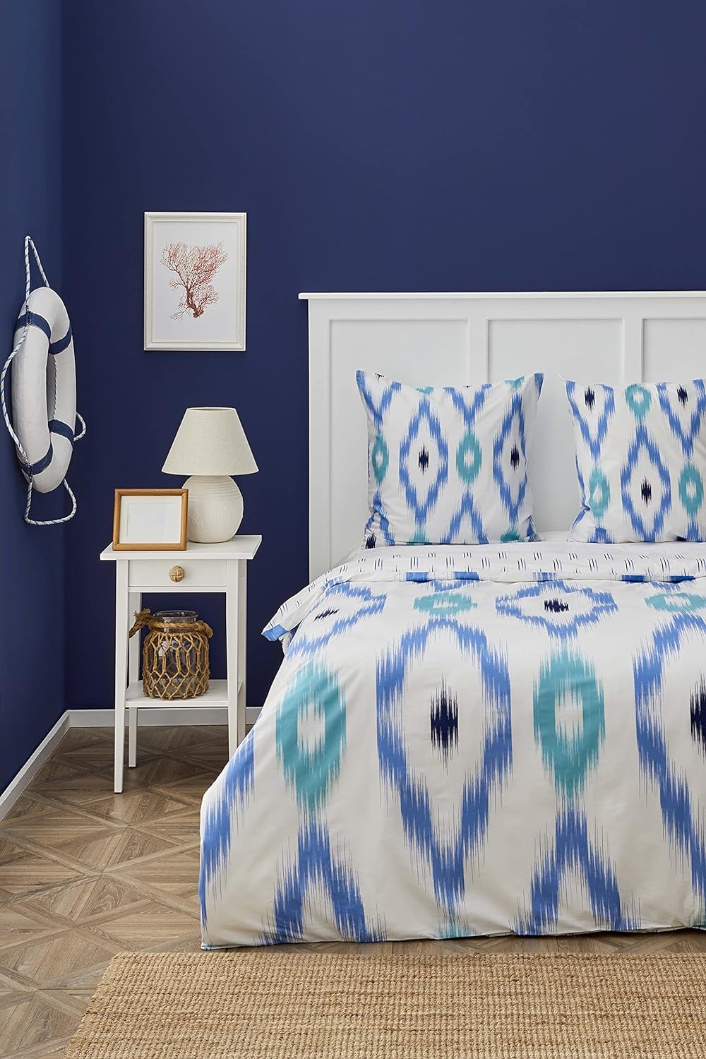 Nautica Home Ikat BETTWÄSCHE Set Renforce 100% Baumwolle Wendebettwäsche Reissverschluss YKK 200x200