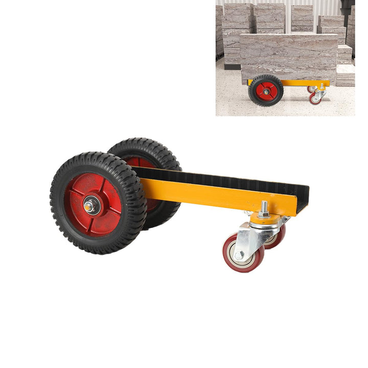 Vierrädriges Ladefahrzeug, Robuster industrieller Stein-Transferwagen mit Bremse, 500 kg Kapazität,