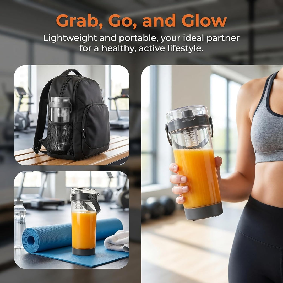 Tragbarer Mixer, Mini Standmixer und Smoothie-Maker, Portabler Elektrischer Saftpresse, USB Wiederau