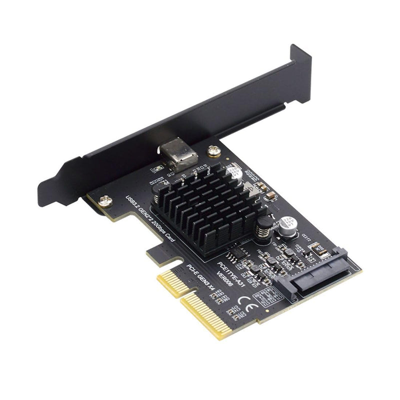 CY PCIe auf USB C Adapter,USB 3.2 Gen2 Typ-C auf PCI-E 4X Express Card Adapter für Motherboard 20Gbp