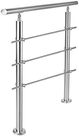 HENGMEI 160cm Treppengeländer Edelstahl-Handlauf Geländer Geländerstäben Terrassengeländer Bausatz T
