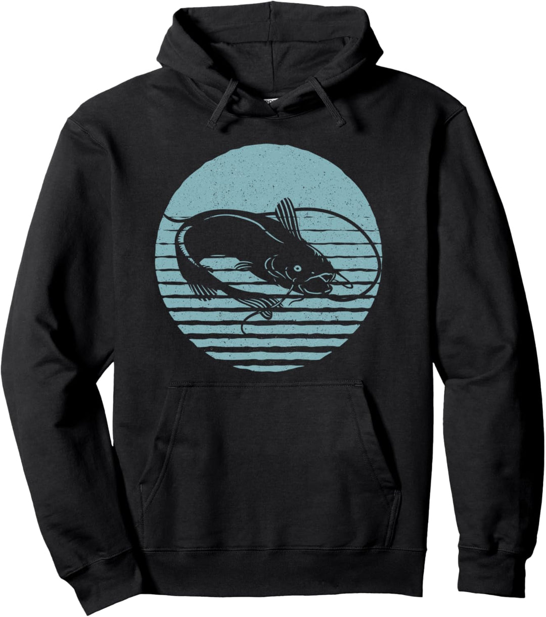 Vintage Wels Raubfisch Fischen - Angler Retro Wels Pullover Hoodie