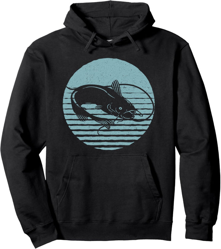 Vintage Wels Raubfisch Fischen - Angler Retro Wels Pullover Hoodie
