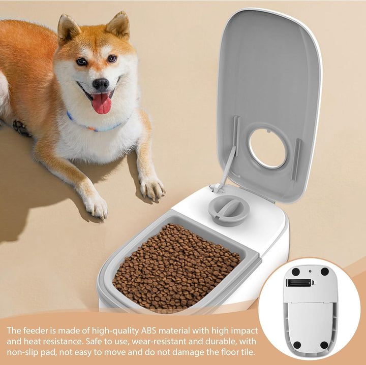 Automatischer Futterspender, Timer Futterautomat mit rutschfeste Matte Katze & Hund Futterautomat Ka