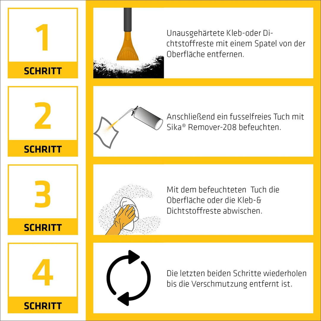 Sika – Spray Reiniger – Sika Remover-208 Farblos – zur Entfernung von Klebstoffresten und Oberfläche