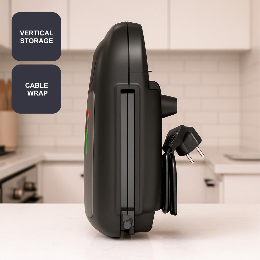 BLACK+DECKER BXSA752 - Sandwichmaker, 750W, Grillplatten 21,5x12,5cm, antihaftbeschichtet, Anzeige f