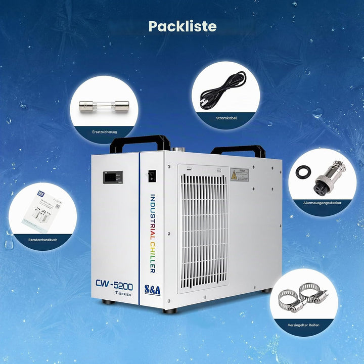 S&amp;A CW-5200TH (5200AG/AH aktualisiert) Industrial Water Chiller industrieller Wasserkühler 7L Kapazi