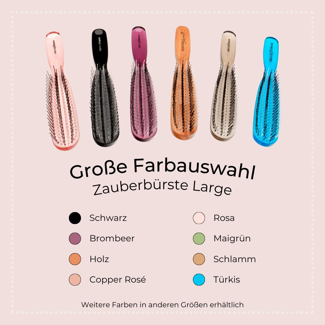Hercules Sägemann s Zauberbürste Scalp Brush in ROSA - entwirren ohne Ziepen (8203) Large natur, Lar