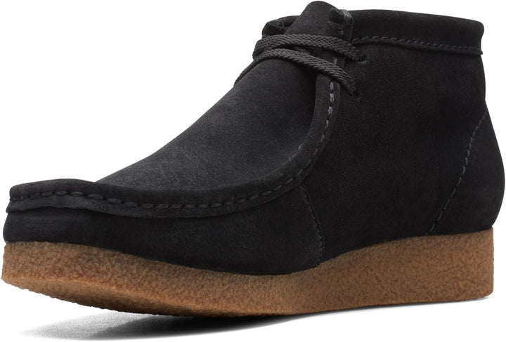 Clarks Herren Shacre Stiefel Stiefelette 42 EU Schwarze Velourslederoptik, 42 EU Schwarze Veloursled