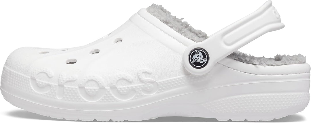 Crocs Unisex Baya Lined Clog 36 EU White Light Grey, 36 EU White Light Grey