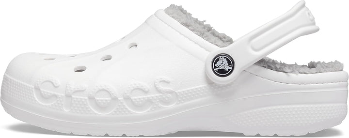 Crocs Unisex Baya Lined Clog 36 EU White Light Grey, 36 EU White Light Grey