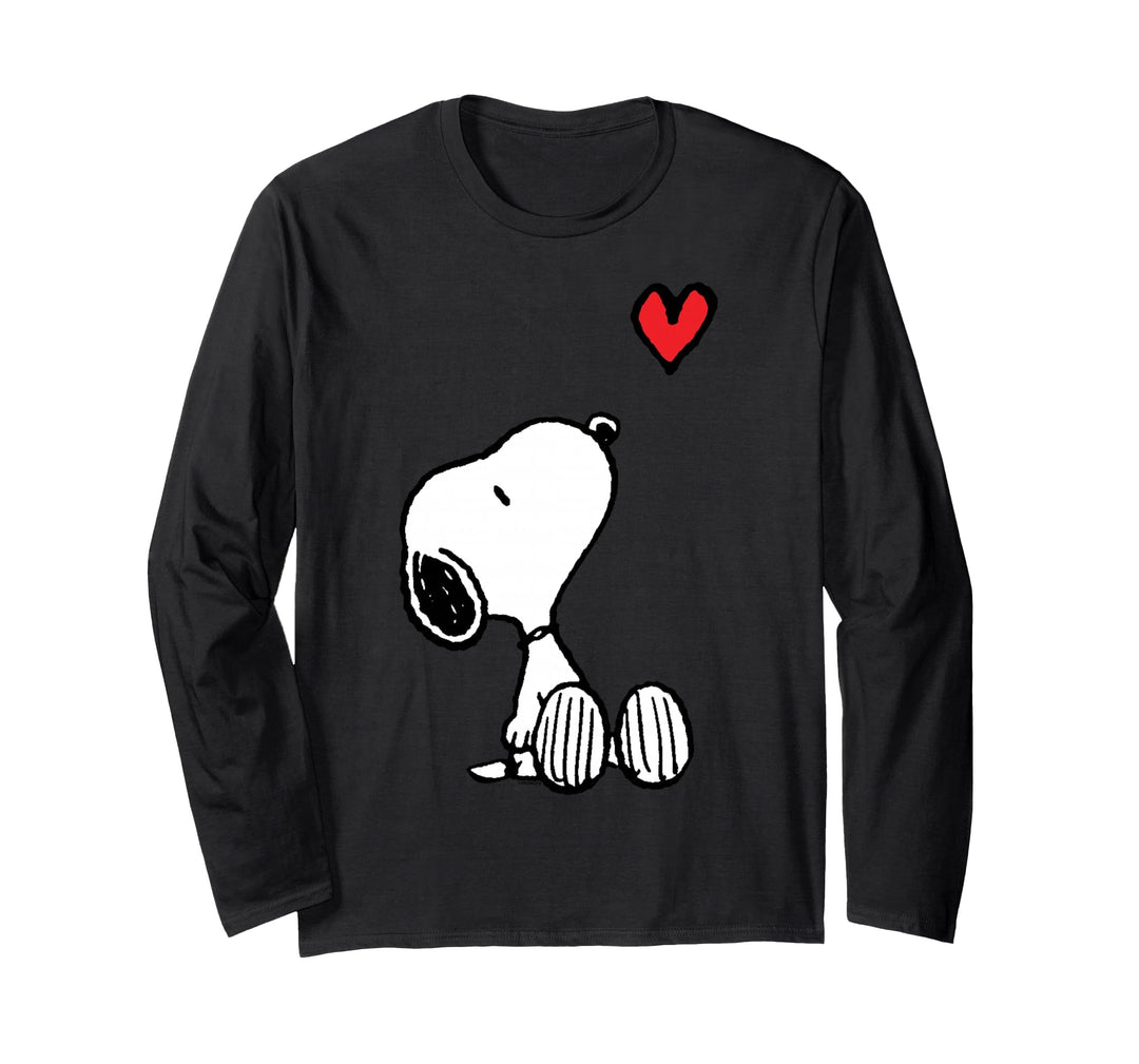 Peanuts Herz sitzend Snoopy Langarm Langarmshirt