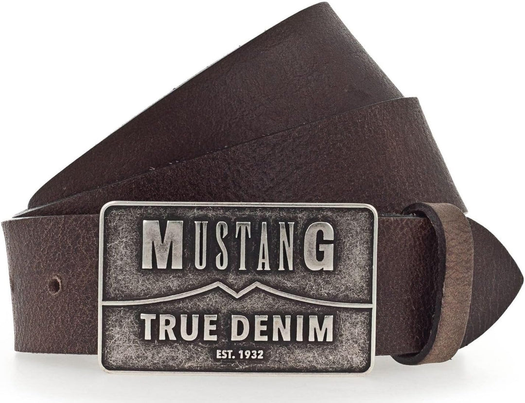 MUSTANG Classic Leather Belt W105 Dark Brown