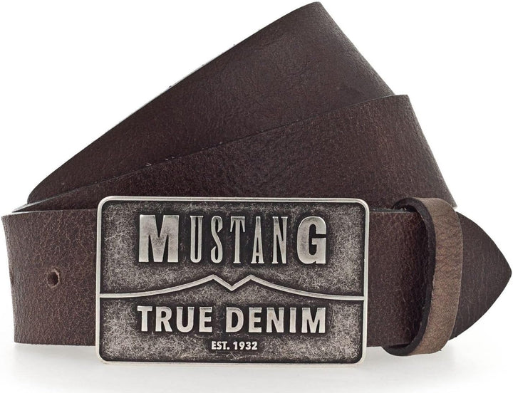 MUSTANG Classic Leather Belt W105 Dark Brown
