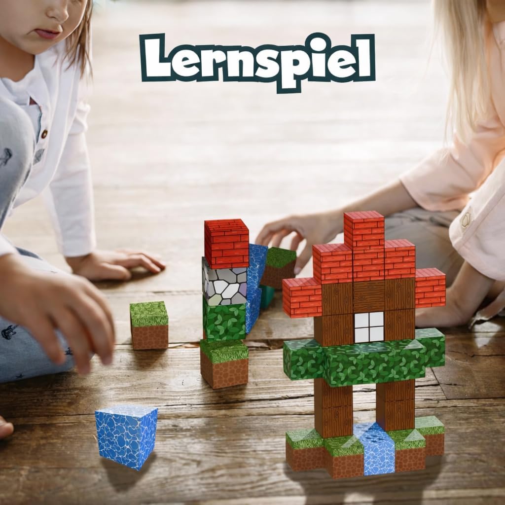 Desire Deluxe Magnetische Bauwürfel Spielzeugsets Bausteine Stapelblöcke Sets für Mädchen Jungen 3-8
