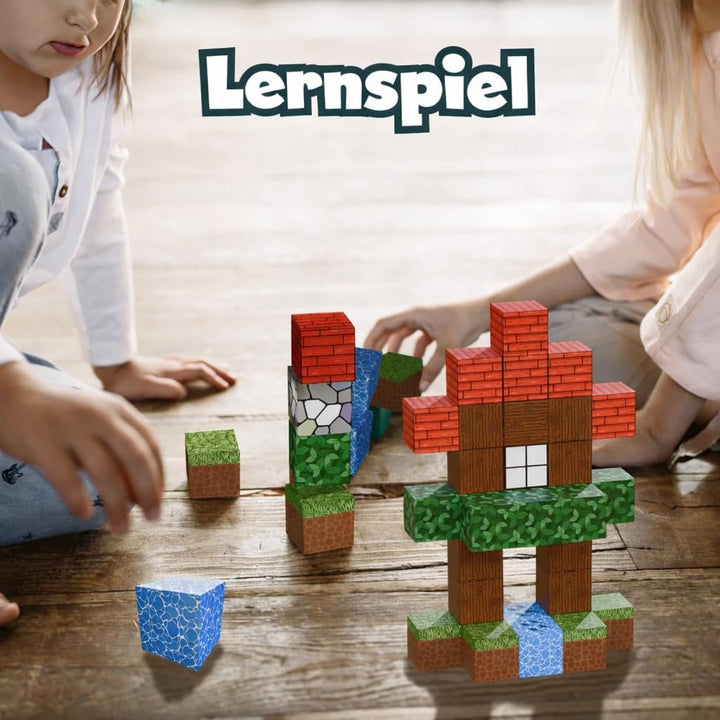 Desire Deluxe Magnetische Bauwürfel Spielzeugsets Bausteine Stapelblöcke Sets für Mädchen Jungen 3-8