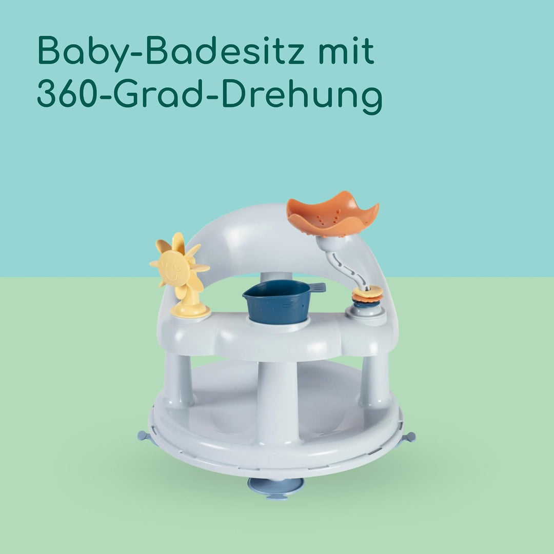 Bebeconfort Playful Drehbarer Badewannensitz, Baby Badesitz, 6-12 Monate, Max. 10 kg, Babysitz Badew