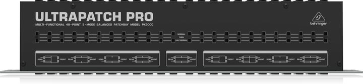 Behringer ULTRAPATCH PRO PX3000 Multifunktionales 48-Punkt 3-Mode Balanced Patchbay Single, Single