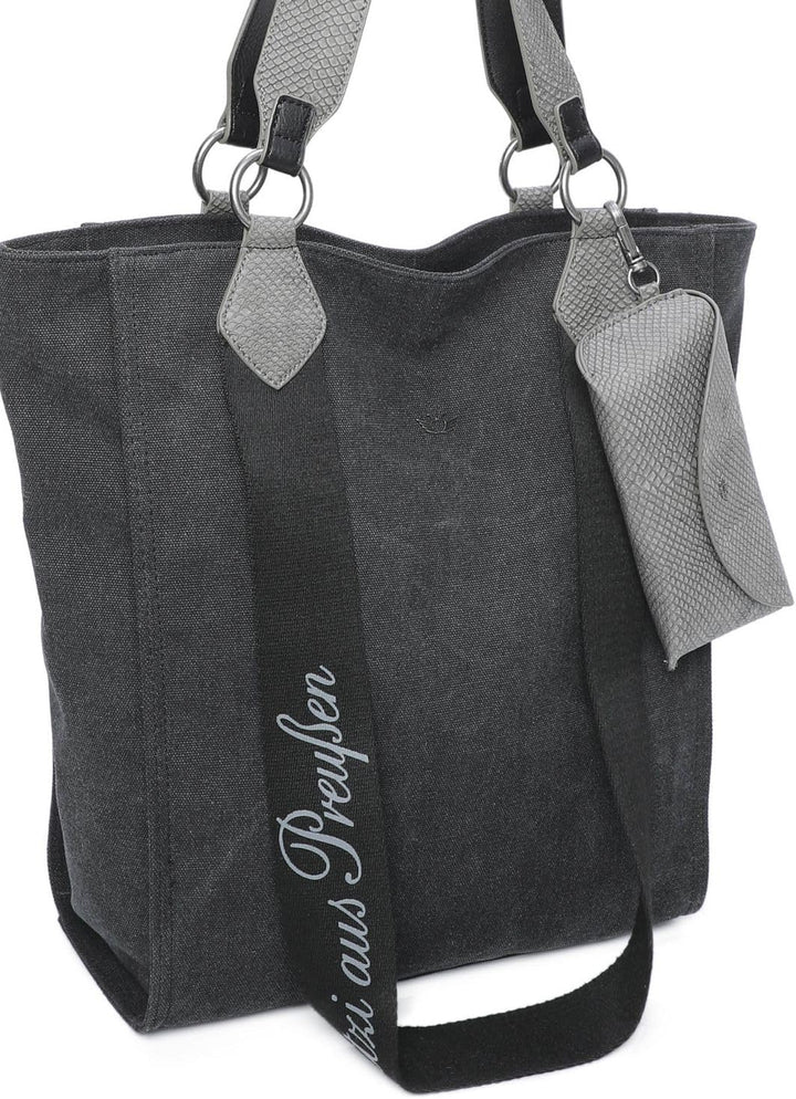 Fritzi aus Preussen Damen Izzy02 Canvas Shopper Canvas Black, Canvas Black