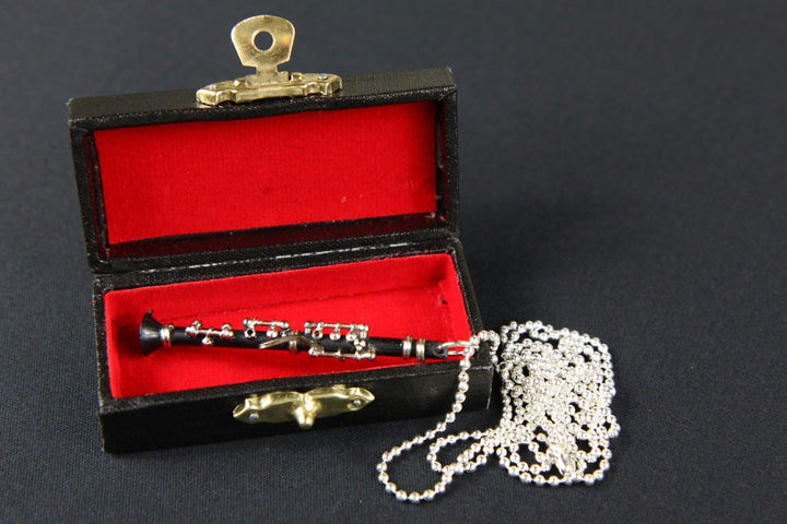 Miniblings Klarinette Musik Halskette - Handmade Modeschmuck I Kette mit Anhänger Länge: 80cm - Klar