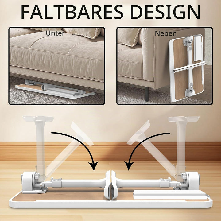 Soontrans Laptoptisch 60 x 40 cm, Laptop Tisch mit Schublade, Höhenverstellbar, Winkelverstellbar, K
