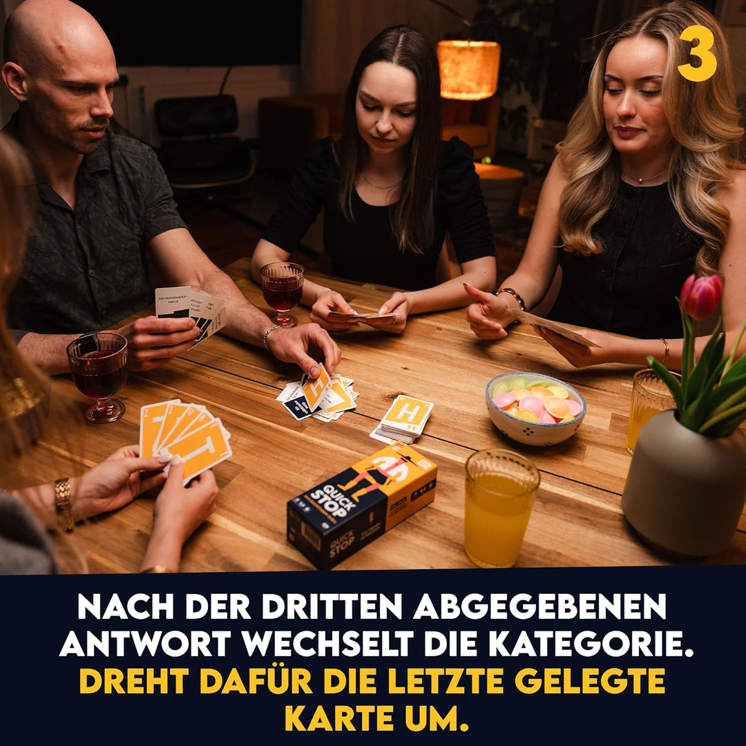 ATM Gaming Quickstop - Das Buchstaben-Duell - Kartenspiel für Jugendliche und Erwachsene - Schnell u