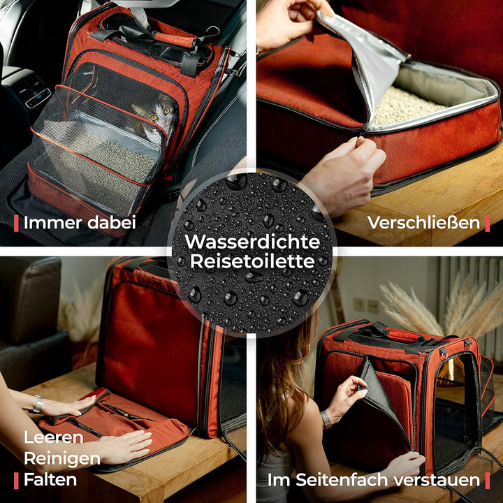 YOU DECIDE MUNICH Katzentransportbox [mit Katzenklo] Katzentransporttasche Katzentasche auch grosse