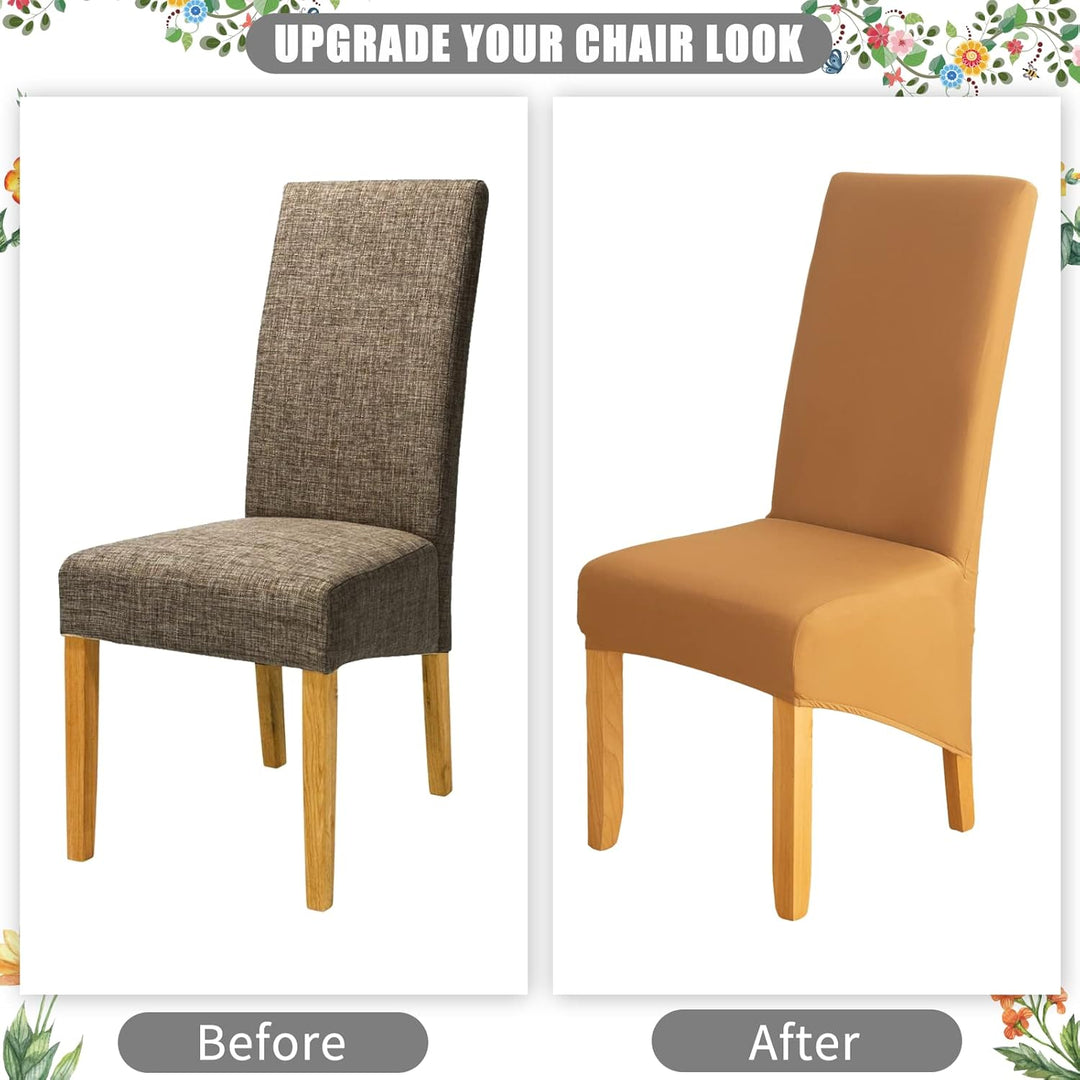 Stuhlhussen 4er Set Stuhlüberzug Elastizität Spandex Universal-Hussen für Stühle Moderne und Elegant