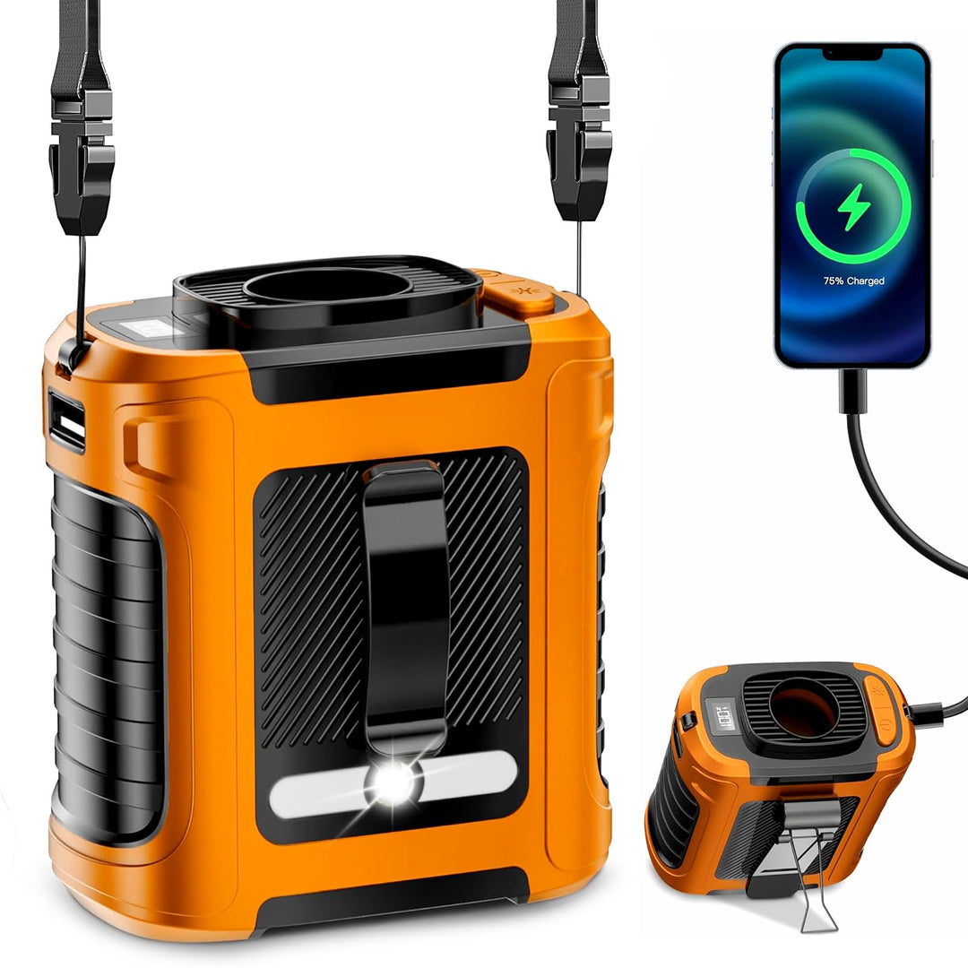 Tragbarer Ventilator für draussen, USB-Ventilator mit Clip On Fans Mini Ventilator mit 5 Stufen und