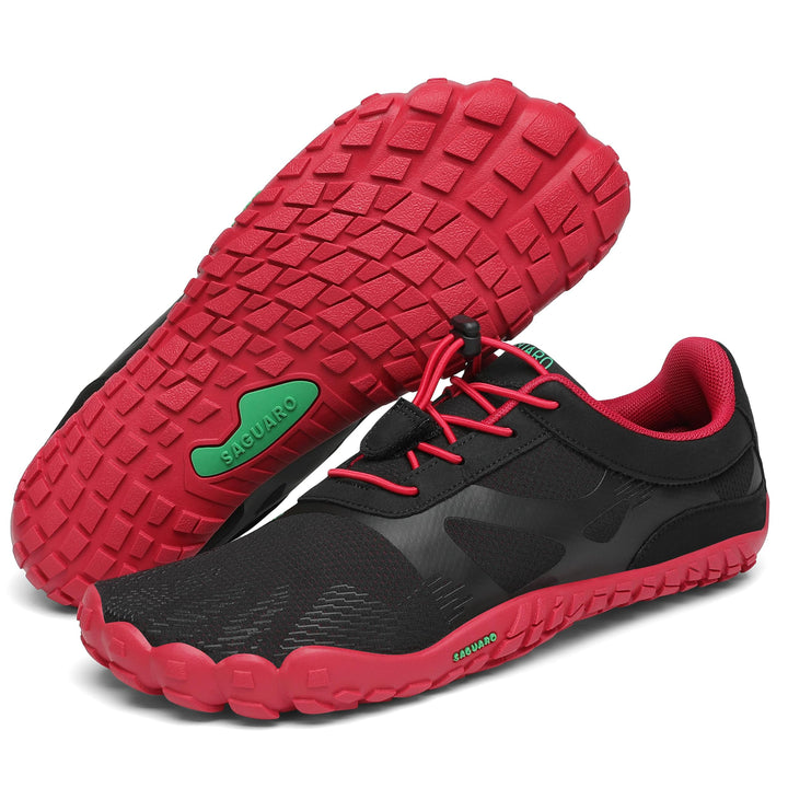 SAGUARO Damen Herren Barfussschuhe Trail Minimalistische Running Fitness Gr. 36-48 39 EU Dunkelrot,